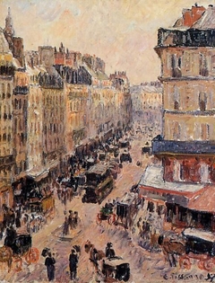 Rue Saint-Lazare, Effect of Sunlight by Camille Pissarro