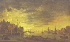 Scene on a Canal by Anonymous