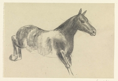 Schetsblad met studies van paarden by Leo Gestel