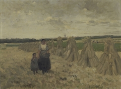 Sheaves of corn by Hendrik Valkenburg