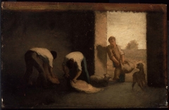 Sheep Shearing at Barbizon by William Morris Hunt