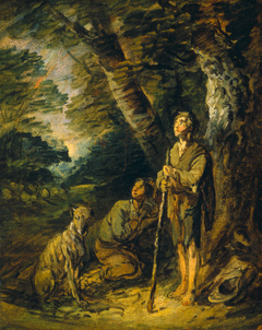 Shepherd Boys and Dog Sheltering from a Storm by Thomas Barker