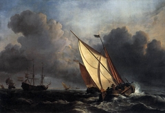 Ships on a Stormy Sea by Willem van de Velde the Younger