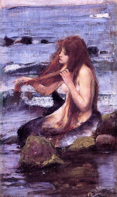 Sketch for A Mermaid by John William Waterhouse