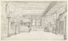 Slaapkamer van Prins Maurits by Adriaen Pietersz. van de Venne