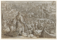 Slag op de vlakte van Governolo by Jan van der Straet