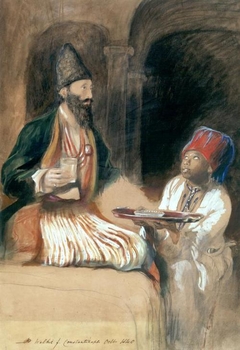 Slave bringing Sherbert to a Persian Prince (Halicoo Mirza) by Sir David Wilkie - Sir David Wilkie - ABDAG003533 by David Wilkie