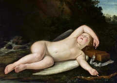 Sleeping Cupid. by Francesco Albani