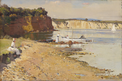 Slumbering sea, Mentone by Tom Roberts