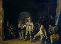 Soldiers in a guardroom by Anthonie Palamedesz.