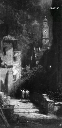 Späte Heimkehr (bei Nacht) by Carl Spitzweg