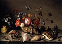 Still Life with Flowers, Shells, and Insects by Balthasar van der Ast