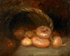 Still Life with Onions by Antoine Vollon