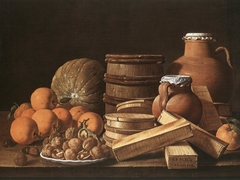 Still Life with Oranges and Walnuts by Luis Egidio Meléndez