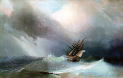 Storm. by Ivan Ayvazovsky