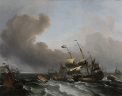 Storm on the Dutch coast by Ludolf Bakhuizen