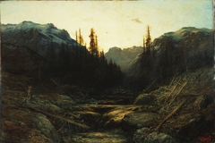 Stream in Mountains at Dusk by Gustave Doré