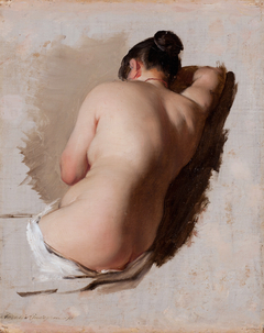 Study of a female model by Amalia Lindegren