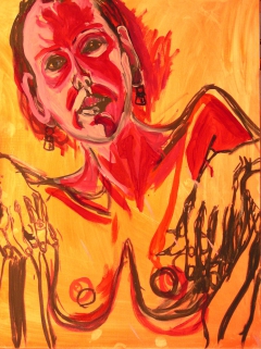 Study of Jessi W. 2007; Acrylic on Museum Board, 40in X 30in; Steve Hendrickson by Steve Hendrickson