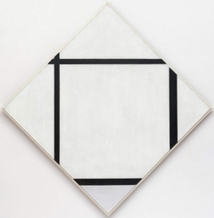 Tableau I: Lozenge with Four Lines and Gray by Piet Mondrian