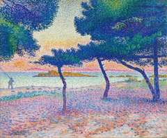 The Beach at Saint-Clair by Henri-Edmond Cross