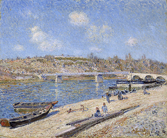 The Beach at Saint-Mammès by Alfred Sisley