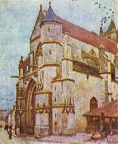 The Church in Moret, Evening by Alfred Sisley