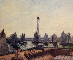 The East Breakwater, Return of The Regatta, Le Havre by Camille Pissarro