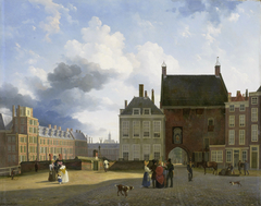 The Gevangenpoort and the Plaats, The Hague by Pieter Daniel van der Burgh