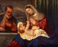 The Holy Family by Francesco Vecellio