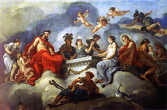 The Induction of Ganymede in Olympus. by Charles-Amédée-Philippe van Loo