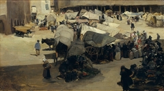 The Market in Santa Coloma de Queralt by Jaume Morera i Galícia