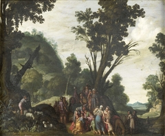 The meeting of Jacob and Esau by Unknown Artist