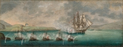 The Naval Battle at Alvøen by Johan Christian Dahl