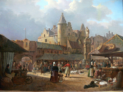 The Old Fish Market in Antwerp by François Bossuet