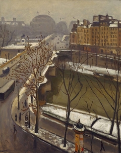 The Pont Neuf in the snow by Albert Marquet