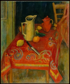 The Red Tablecloth by Samuel Halpert