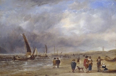 The Shore at Scheveningen (after Willem van de Velde) by Augustus Wall Callcott