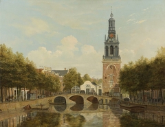 The Torensluis and the Jan Roodenpoortstoren in Amsterdam by Hendrik Gerrit ten Cate