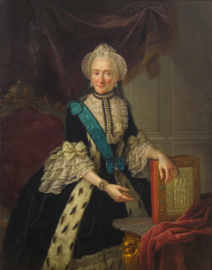 Therese Natalie (1728-1778) von Braunschweig - Wolfenbüttel als Äbtissin von Gandersheim, Kniestück by Anna Rosina de Gasc