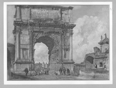 Triumphal arch of Vespasian by Rudolf von Alt