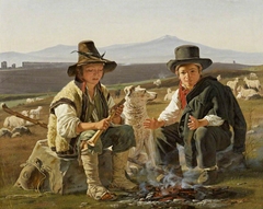 Two Shepherd Boys in the Roman Campagna by Martinus Rørbye