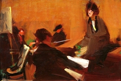 The Evening in the Studio by Konrad Krzyżanowski