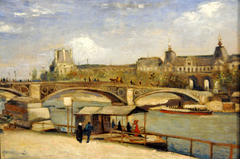 Pont du Carroussel and the Louvre by Vincent van Gogh