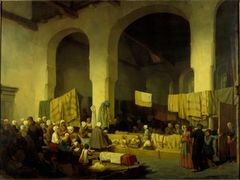 Victims of the flood from Veenendaal in St. Geertruida Church in Utrecht by David van der Kellen