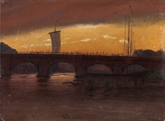 View of Dresden with the Augustbrücke by Knud Baade