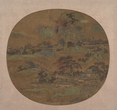 Village and Temples in Jiangnan by anonymous painter