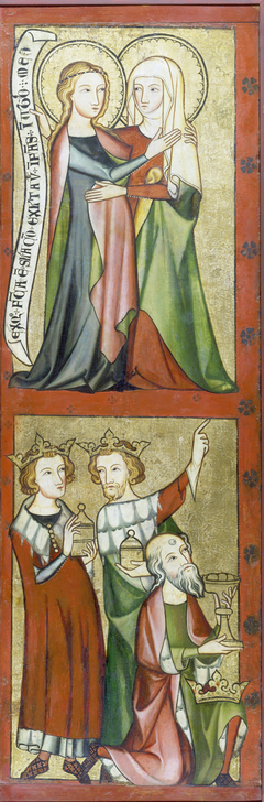 Visitation and Adoration of the Magi by Rhenish Master ca 1330