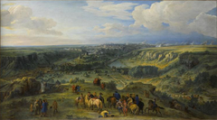 Vue de la ville de Luxembourg du côté des bains de Mansfeld by Adam Frans van der Meulen