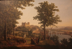 Vue du château de Pau prise du grand parc by Alexandre Millin du Perreux